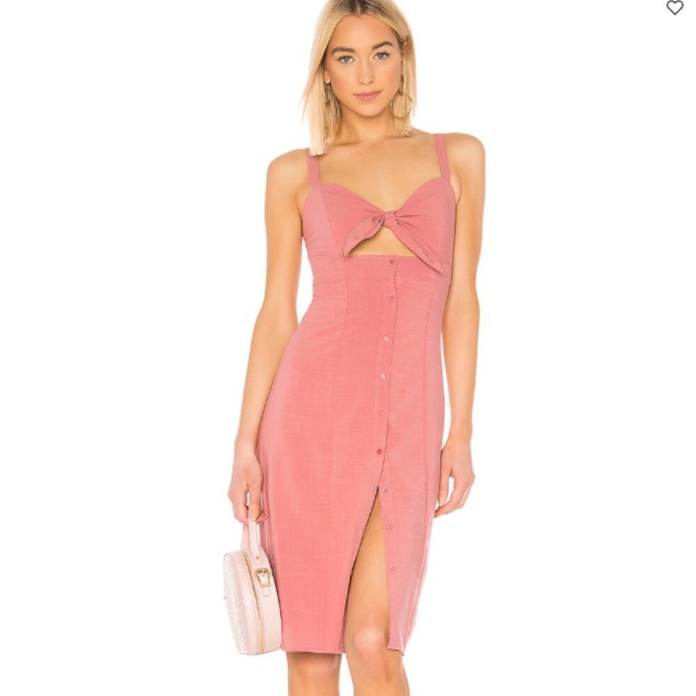 NWOT superdown sage midi dress in pink size small
